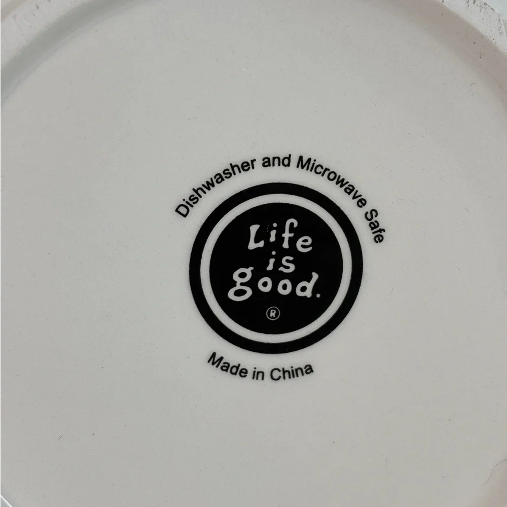 DOG BOWL LIFE is GOOD Santa Hat & Scarf Christmas Yellow Ceramic 6